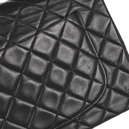 Chanel Black Lambskin Single Flap Shoulder Bag