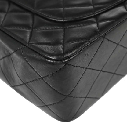 Chanel Black Lambskin Single Flap Shoulder Bag