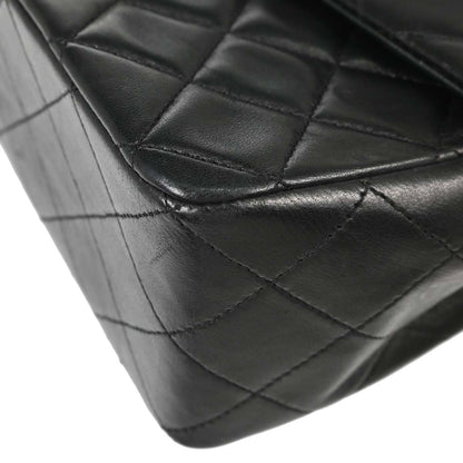 Chanel Black Lambskin Single Flap Shoulder Bag