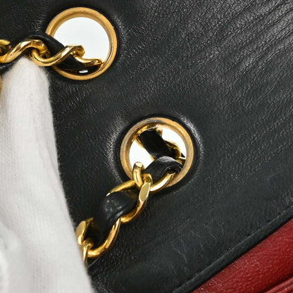 Chanel Black Lambskin Single Flap Shoulder Bag