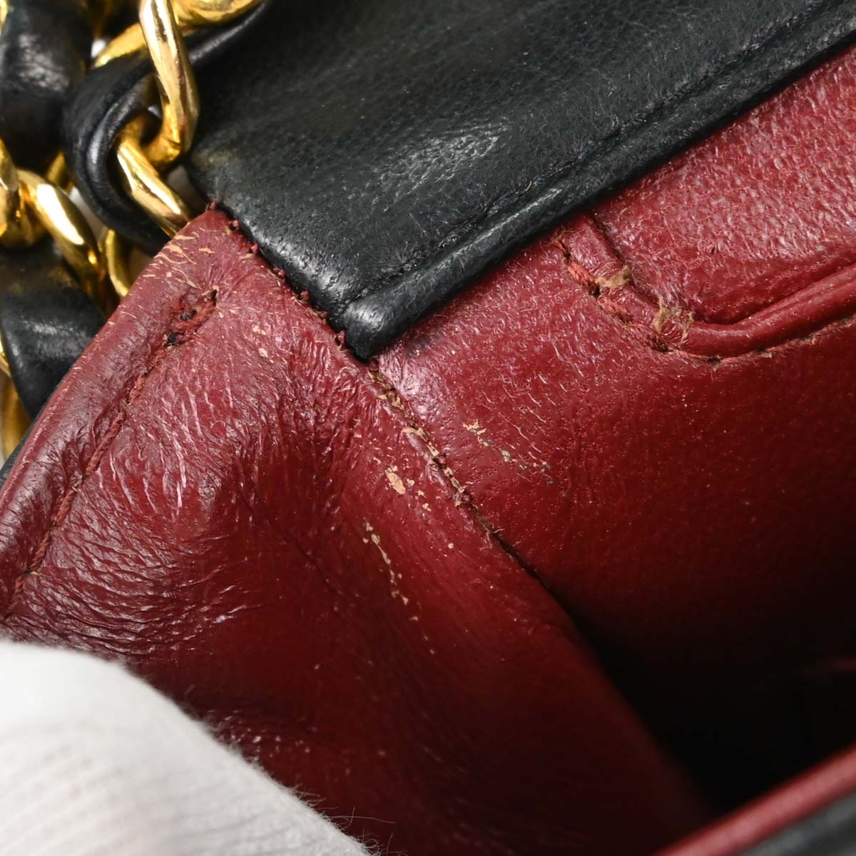 Chanel Black Lambskin Single Flap Shoulder Bag