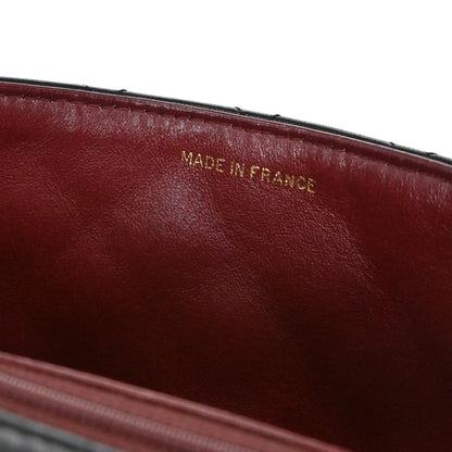 Chanel Black Lambskin Classic Square Flap Shoulder Bag 20