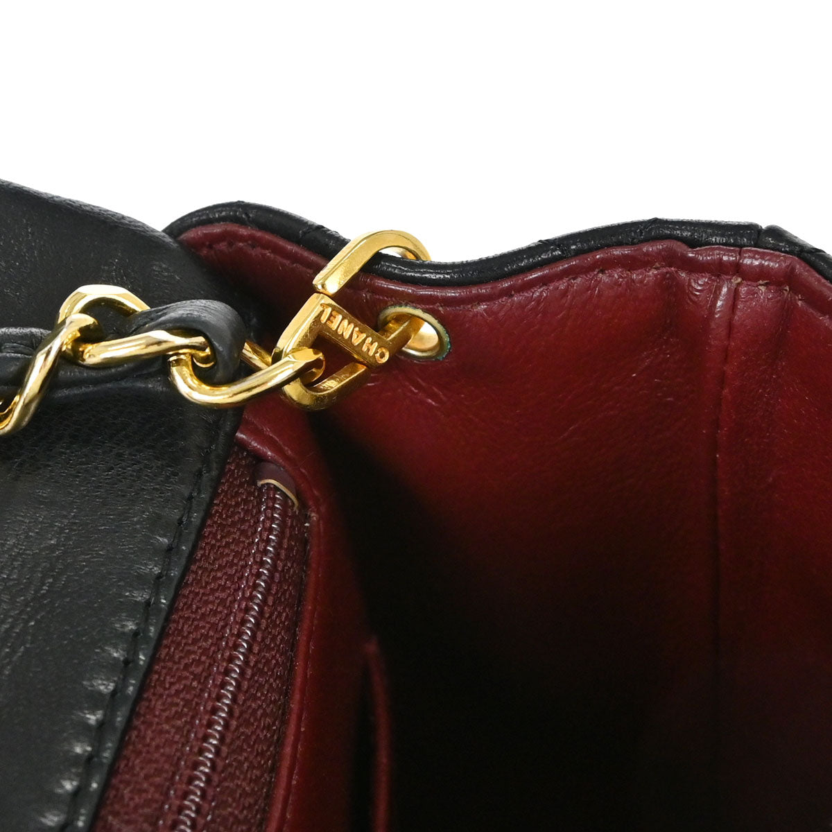 Chanel Black Lambskin Classic Square Flap Shoulder Bag 20
