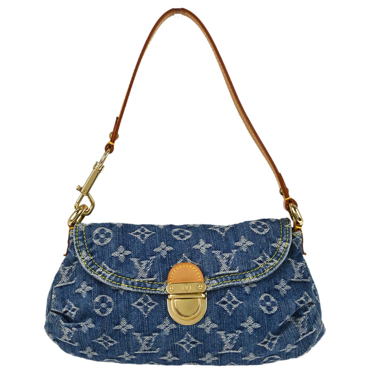 Louis Vuitton Blue Monogram Denim Mini Pleaty Handbag M95050