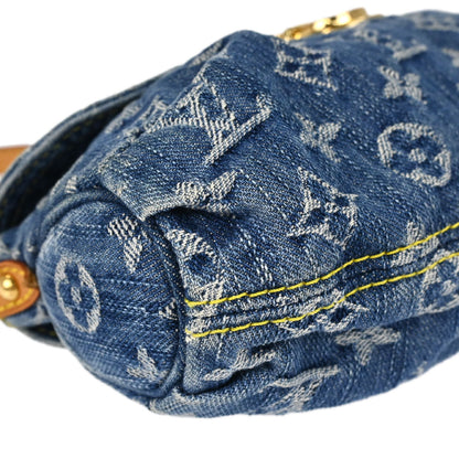 Louis Vuitton Blue Monogram Denim Mini Pleaty Handbag M95050