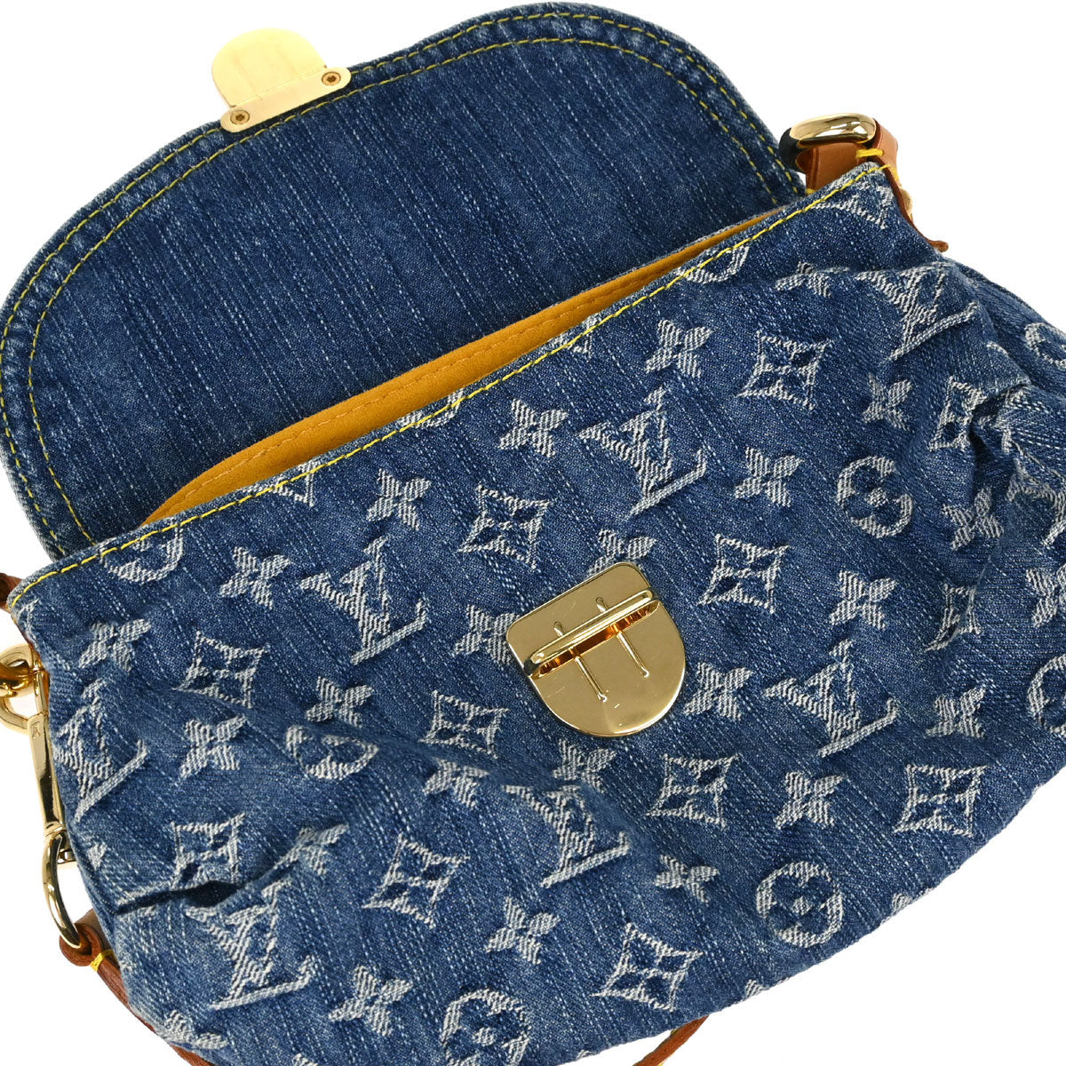 Louis Vuitton Blue Monogram Denim Mini Pleaty Handbag M95050