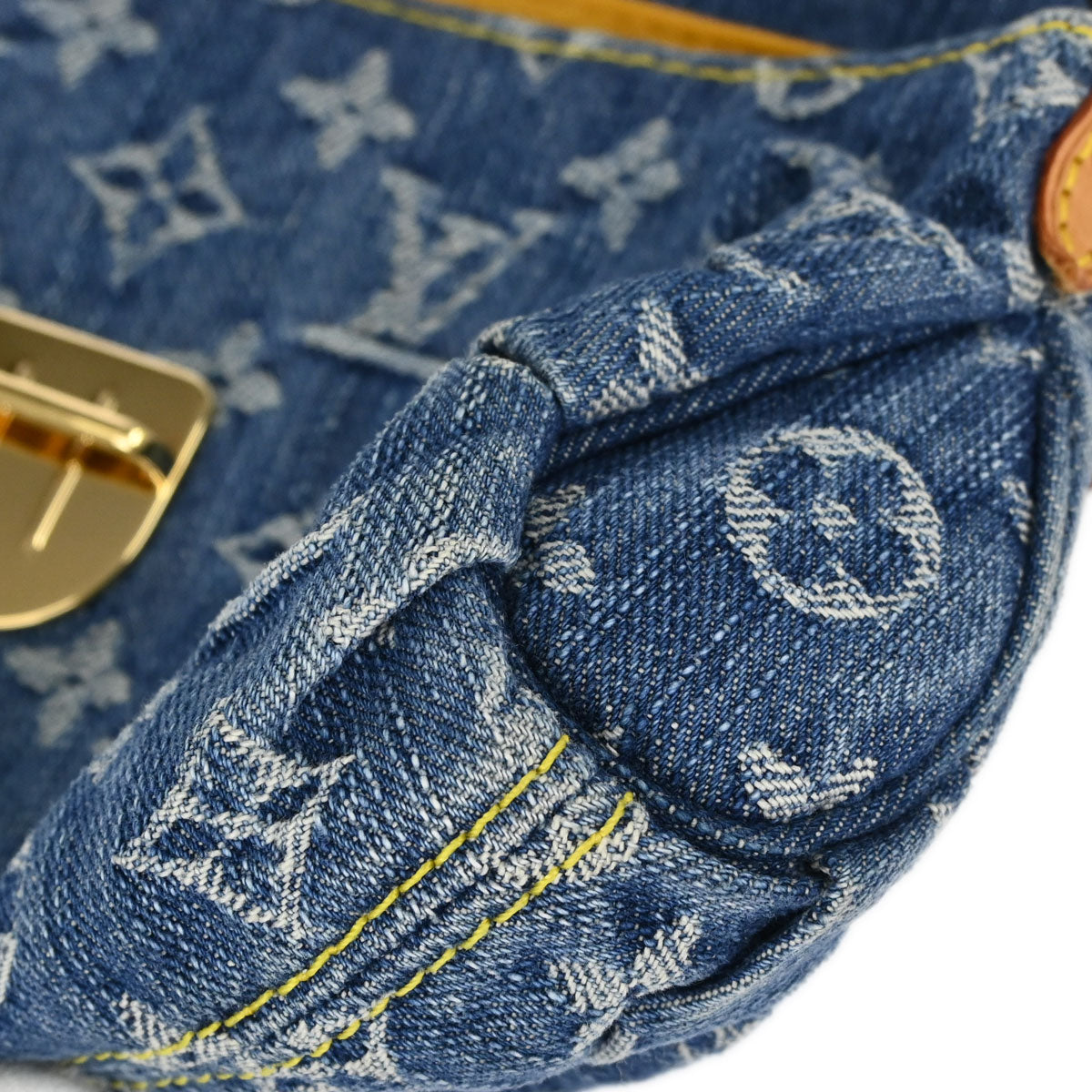 Louis Vuitton Blue Monogram Denim Mini Pleaty Handbag M95050