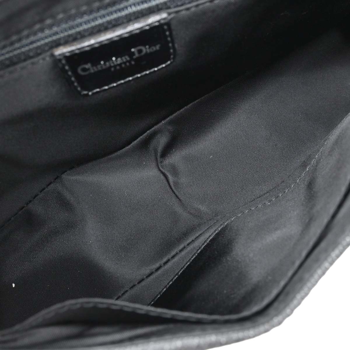Christian Dior Black Perforated Lambskin Cannage Shoulder Bag