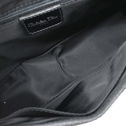 Christian Dior Black Perforated Lambskin Cannage Shoulder Bag