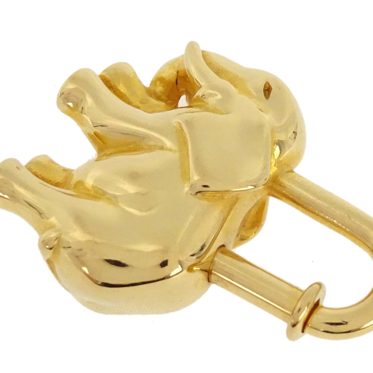Hermes 1988 Elephant Cadena Gold Small Good
