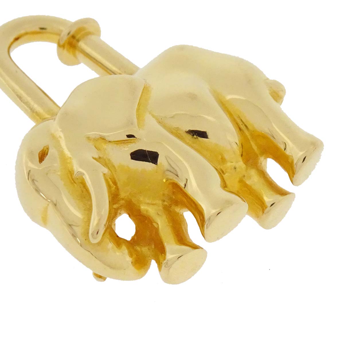 Hermes 1988 Elephant Cadena Gold Small Good
