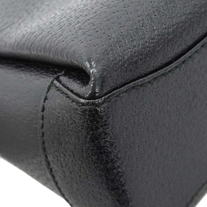 Gucci Black Pigskin Bamboo 2way Shoulder Handbag