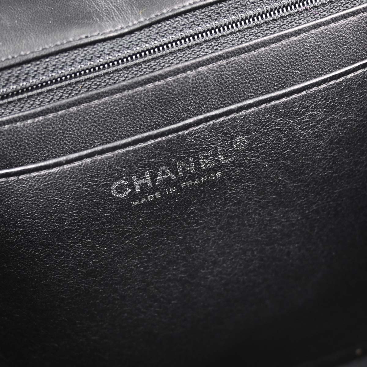 Chanel Black Perforated Lambskin Jumbo Classic Flap Shoulder Bag