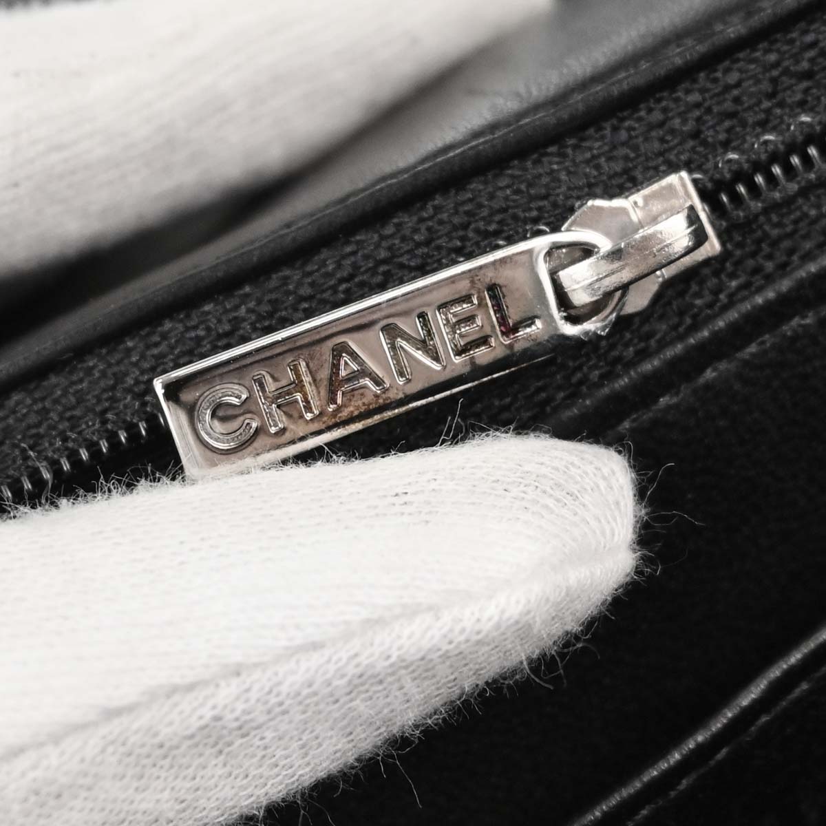 Chanel Black Perforated Lambskin Jumbo Classic Flap Shoulder Bag