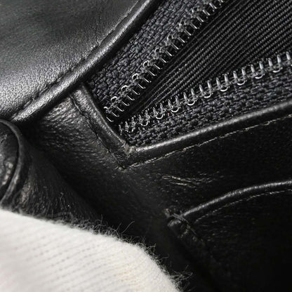 Chanel Black Perforated Lambskin Jumbo Classic Flap Shoulder Bag