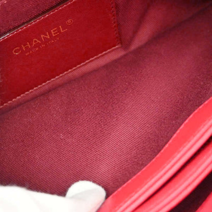 Chanel Red Lambskin Medium Bowling Mademoiselle Handbag
