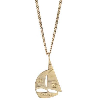 Chanel Gold Yacht Pendant Necklace 02S