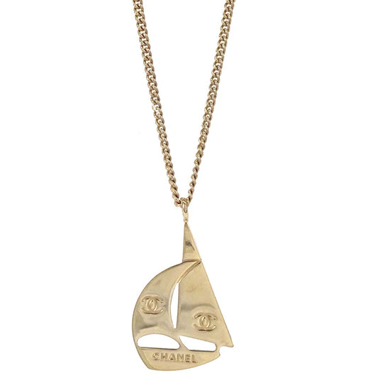 Chanel Gold Yacht Pendant Necklace 02S