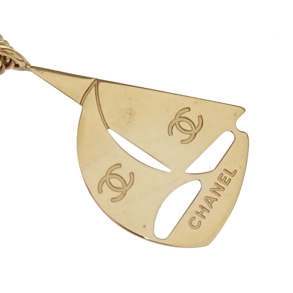 Chanel Gold Yacht Pendant Necklace 02S