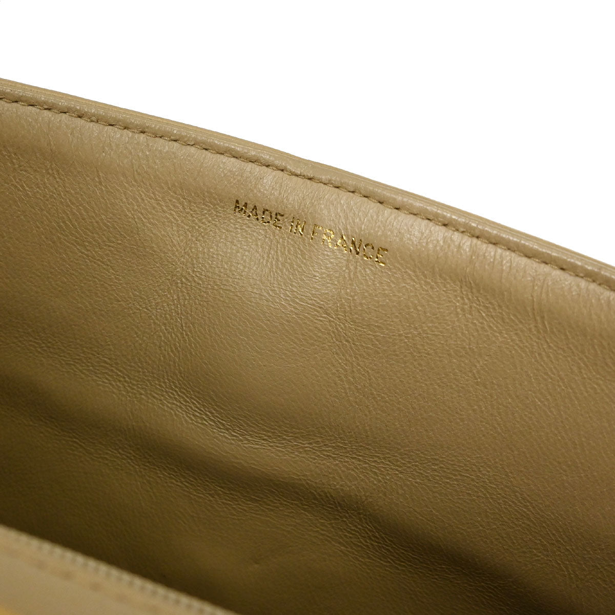 Chanel Beige Lambskin Medium Double Flap Shoulder Bag