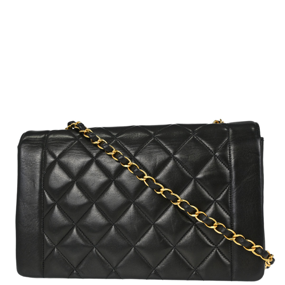 Chanel Black Lambskin Medium Diana Shoulder Bag