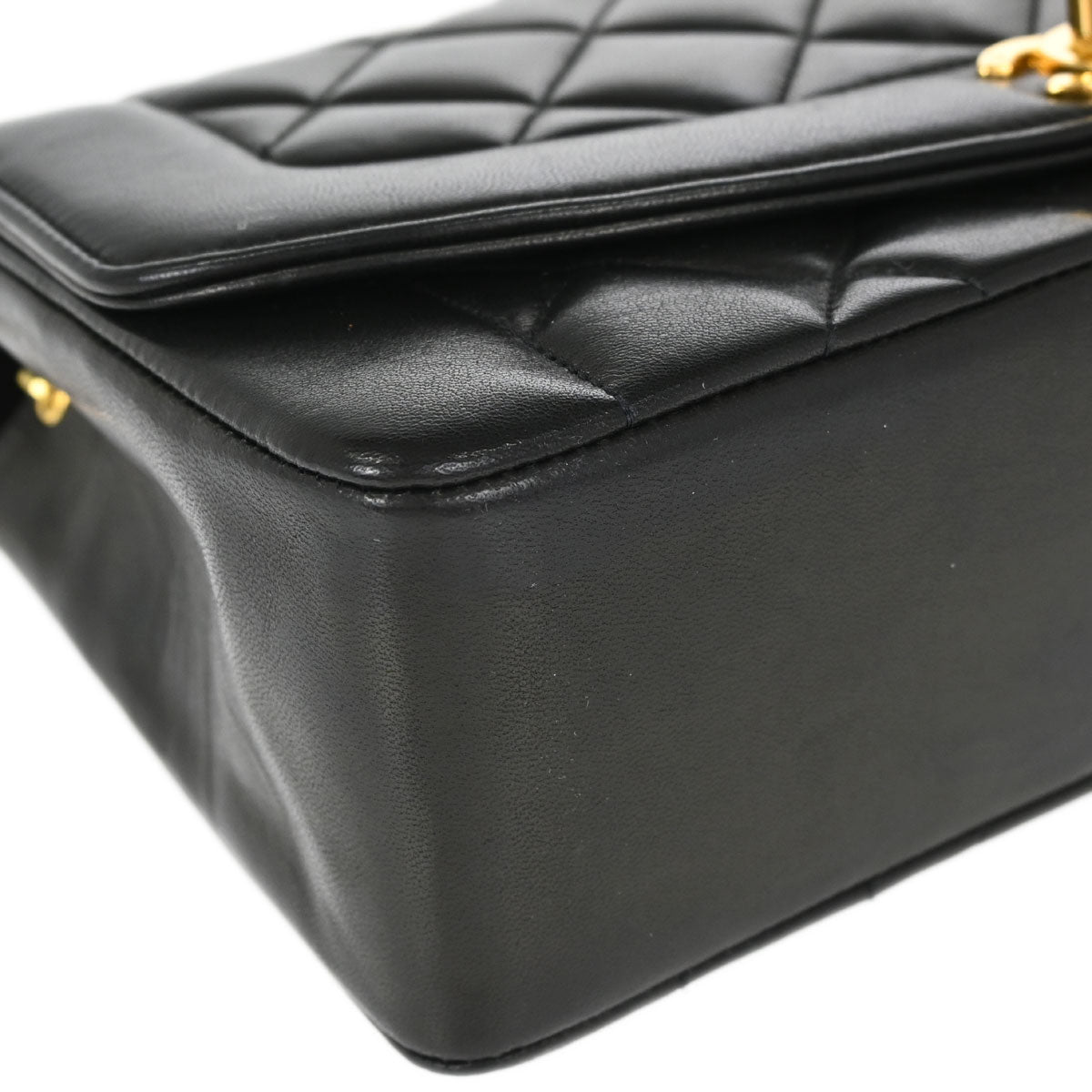 Chanel Black Lambskin Medium Diana Shoulder Bag