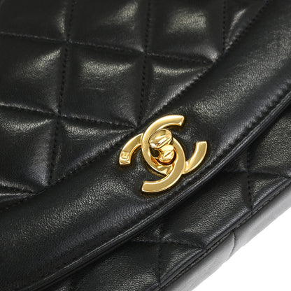 Chanel Black Lambskin Medium Diana Shoulder Bag