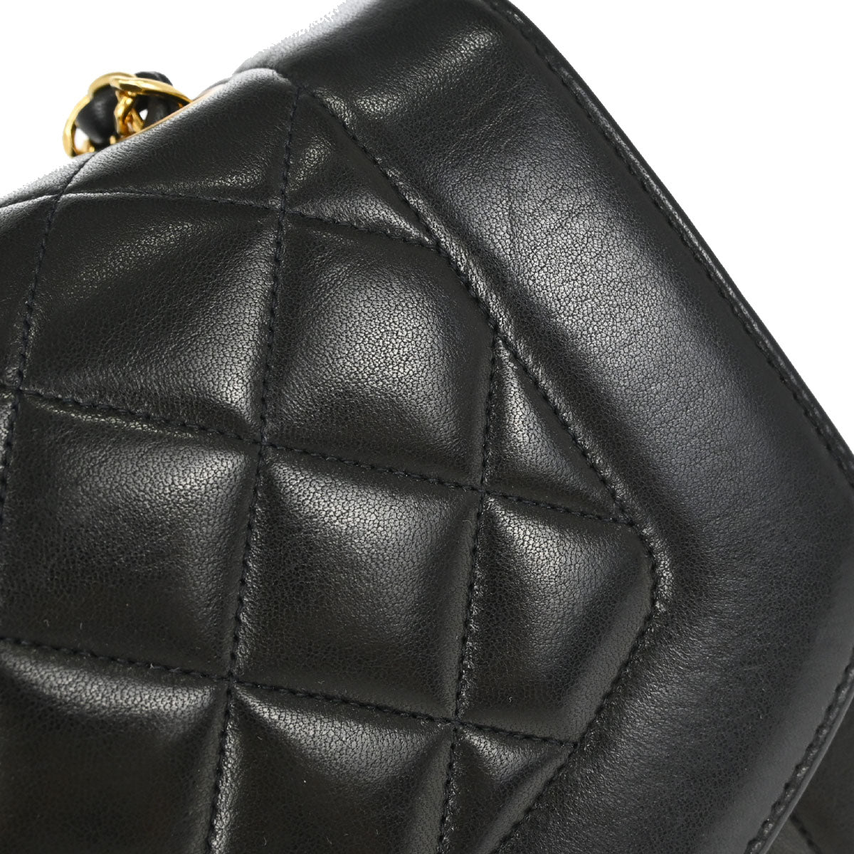 Chanel Black Lambskin Medium Diana Shoulder Bag