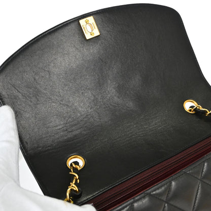 Chanel Black Lambskin Medium Diana Shoulder Bag