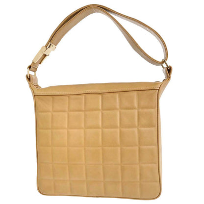 Chanel Beige Lambskin Choco Bar Handbag