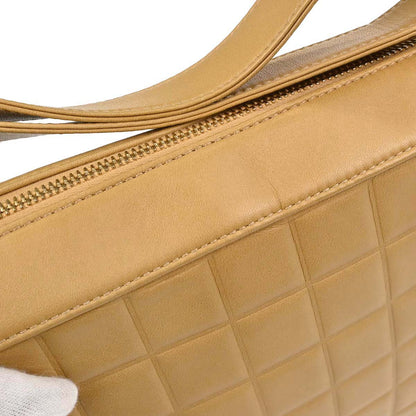 Chanel Beige Lambskin Choco Bar Handbag