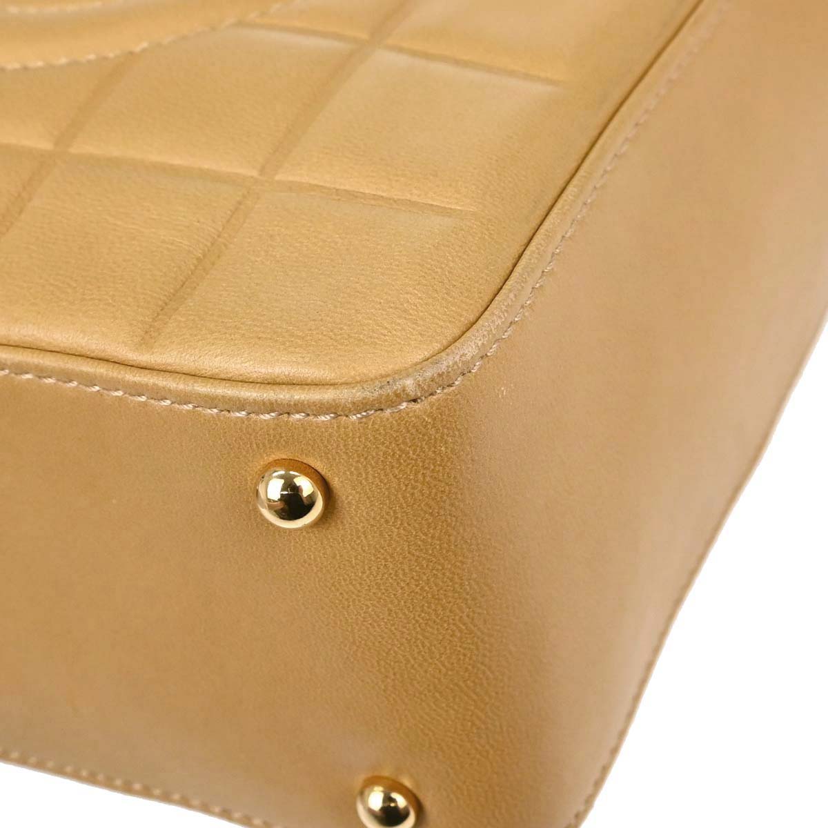Chanel Beige Lambskin Choco Bar Handbag