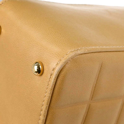 Chanel Beige Lambskin Choco Bar Handbag