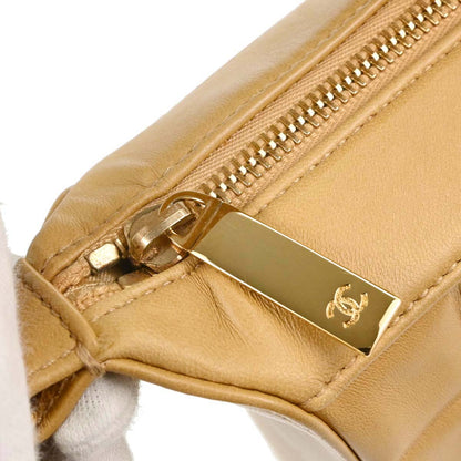 Chanel Beige Lambskin Choco Bar Handbag