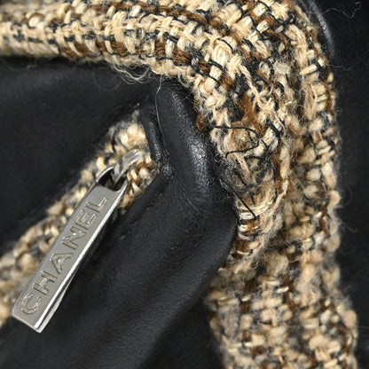 Chanel Black Calfskin Tweed Handbag