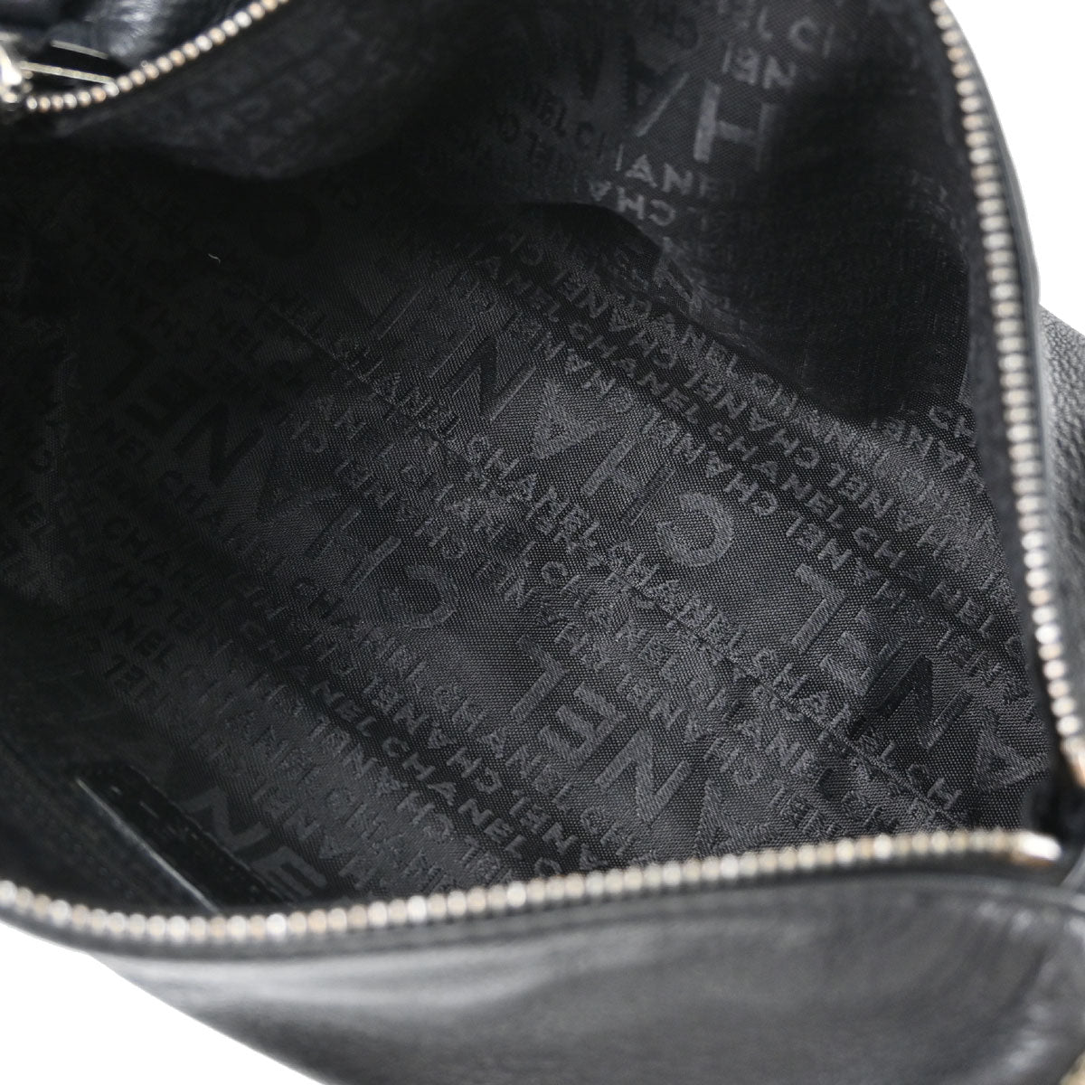 Chanel Black Calfskin Tweed Handbag