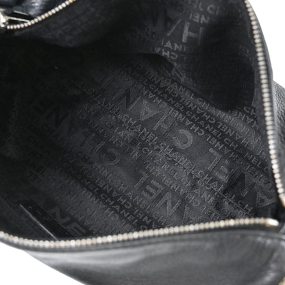 Chanel Black Calfskin Tweed Handbag