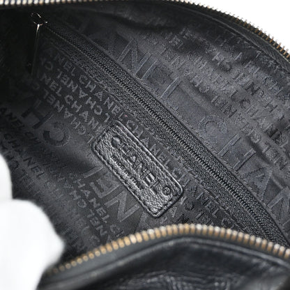 Chanel Black Calfskin Tweed Handbag