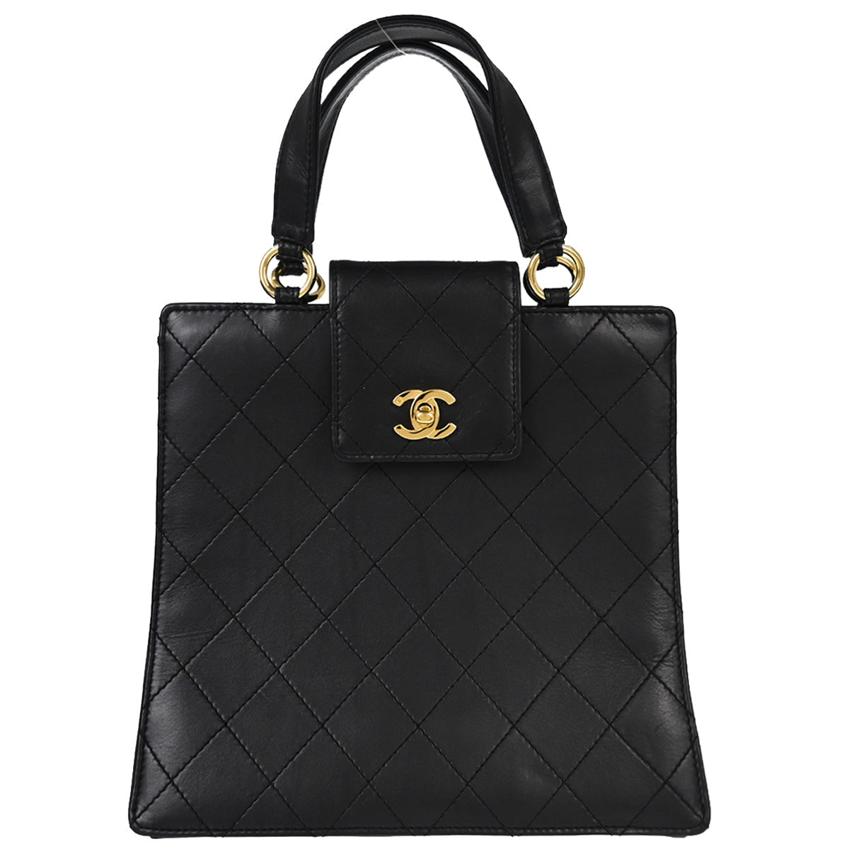 Chanel Black Calfskin Tote Handbag