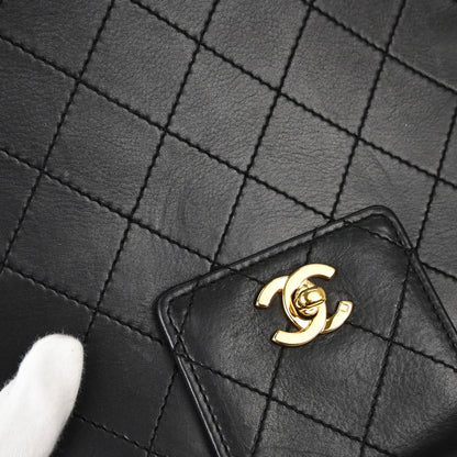 Chanel Black Calfskin Tote Handbag