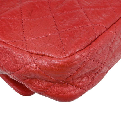 Chanel 2015-2016 Red Calfskin Easy Double Chain Flap Bag