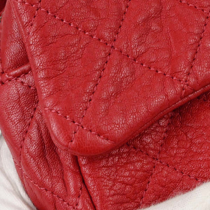 Chanel 2015-2016 Red Calfskin Easy Double Chain Flap Bag