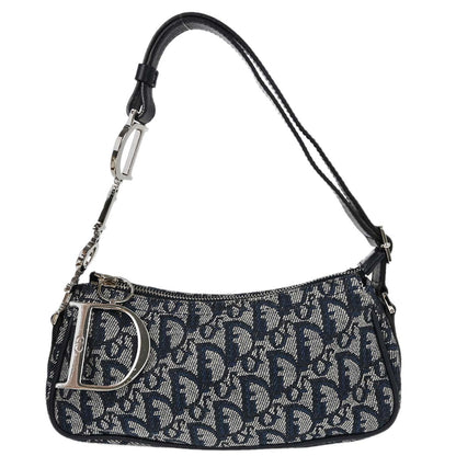 Christian Dior Navy Canvas Trotter Handbag
