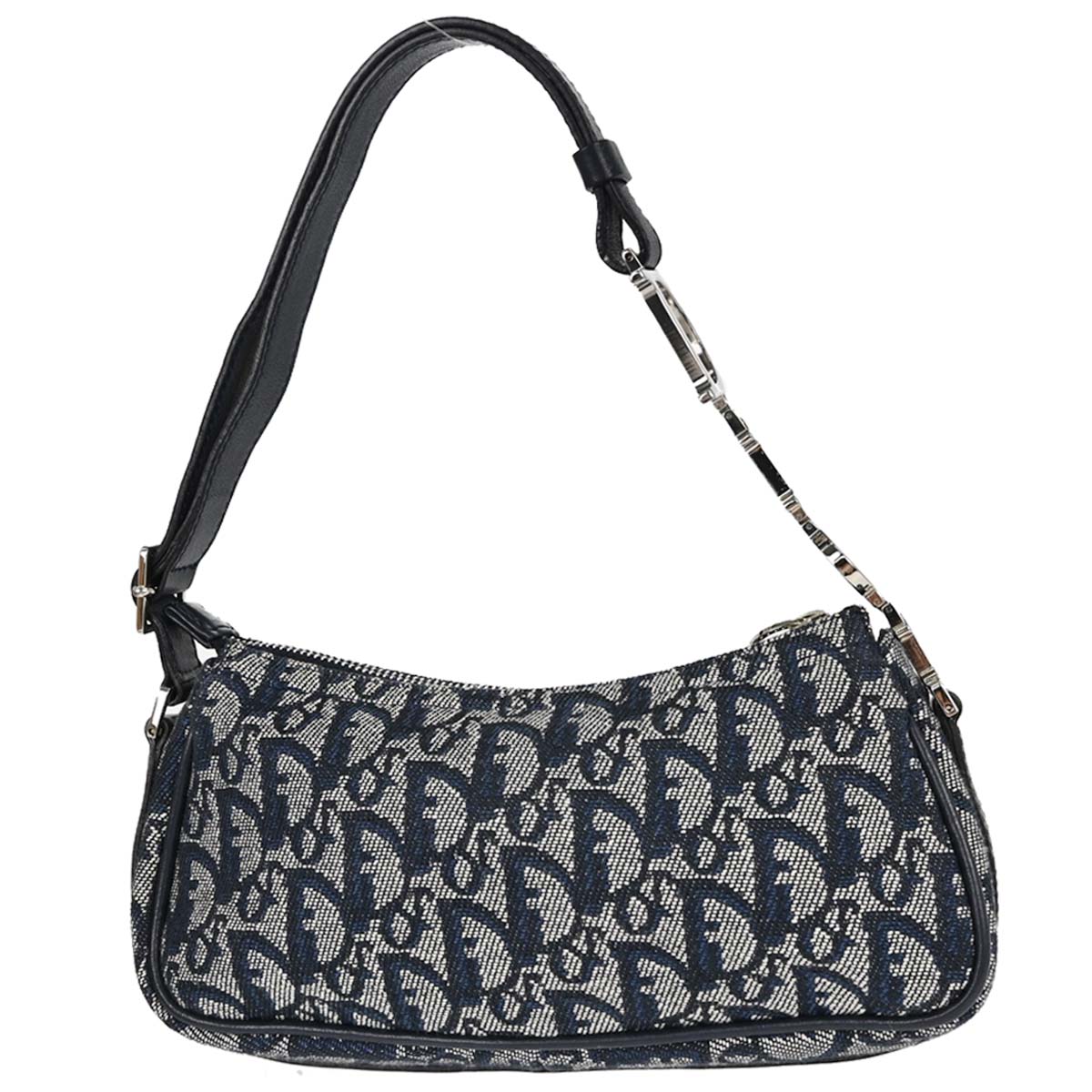 Christian Dior Navy Canvas Trotter Handbag
