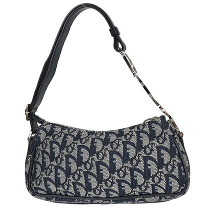 Christian Dior Navy Canvas Trotter Handbag