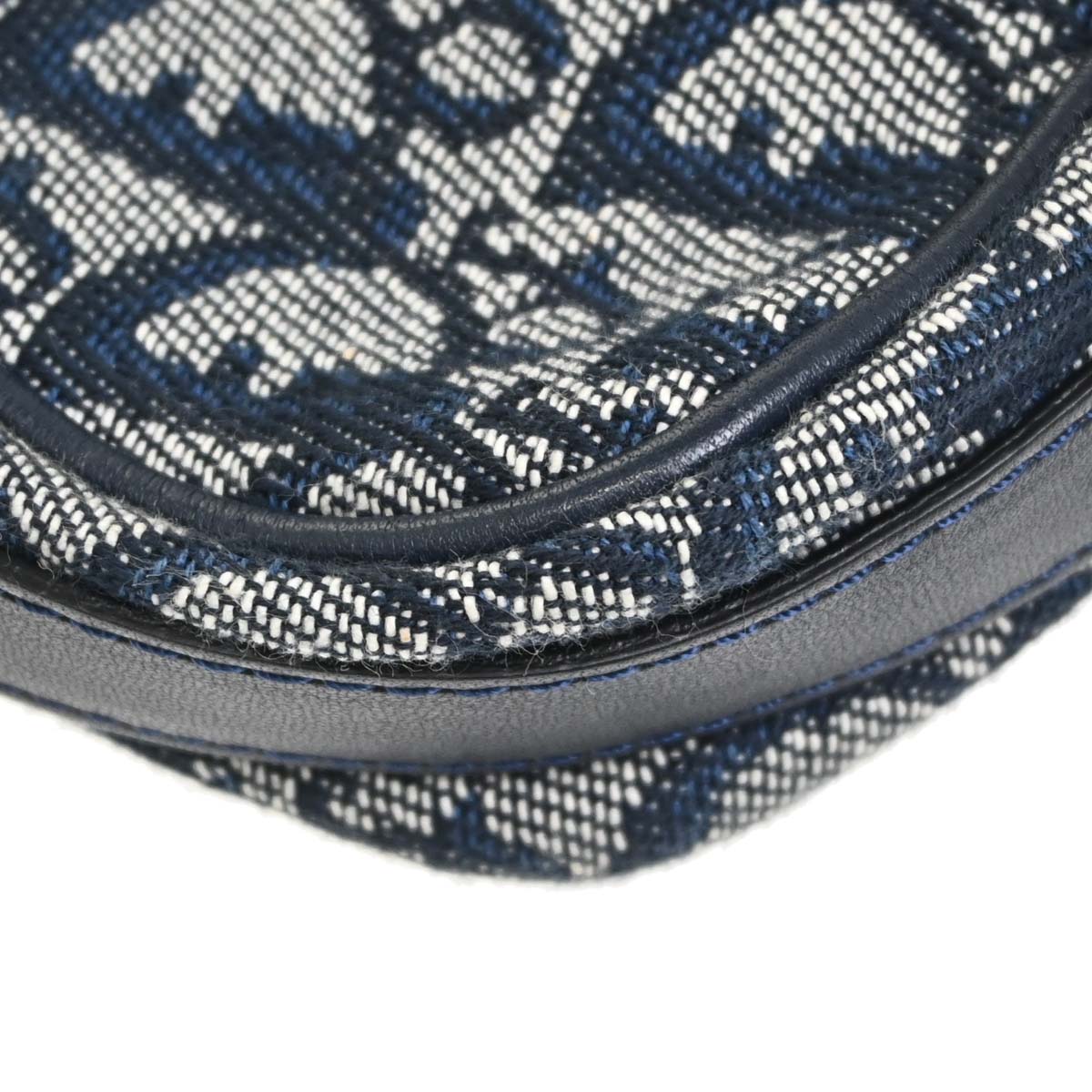 Christian Dior Navy Canvas Trotter Handbag