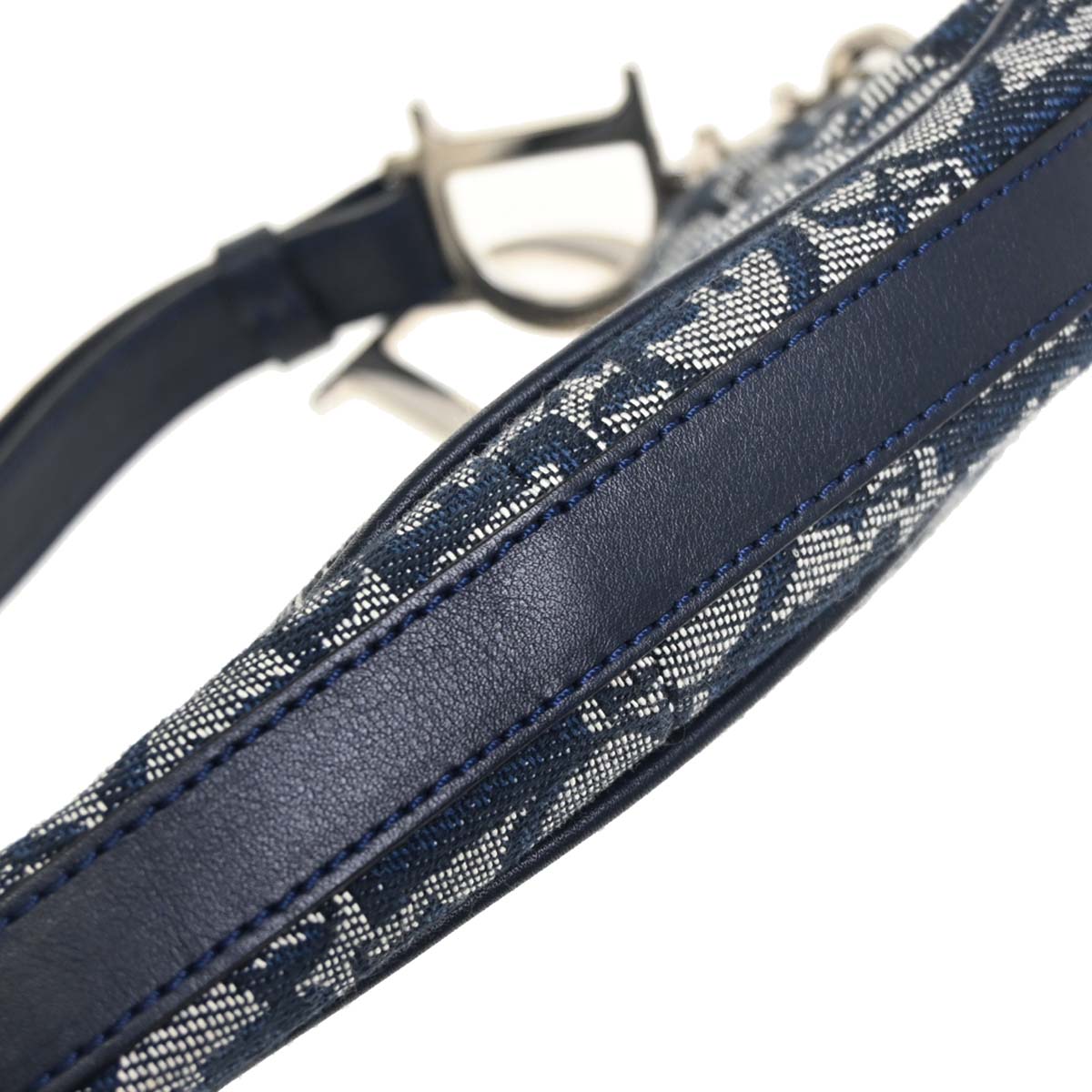 Christian Dior Navy Canvas Trotter Handbag
