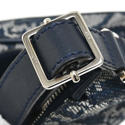 Christian Dior Navy Canvas Trotter Handbag