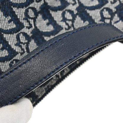 Christian Dior Navy Canvas Trotter Handbag