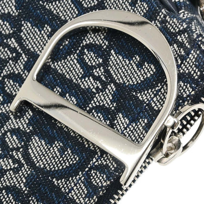 Christian Dior Navy Canvas Trotter Handbag